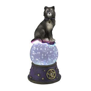 Majestic Wolf LED Light Crystal Ball Statue Pagan Wicca Pentacle